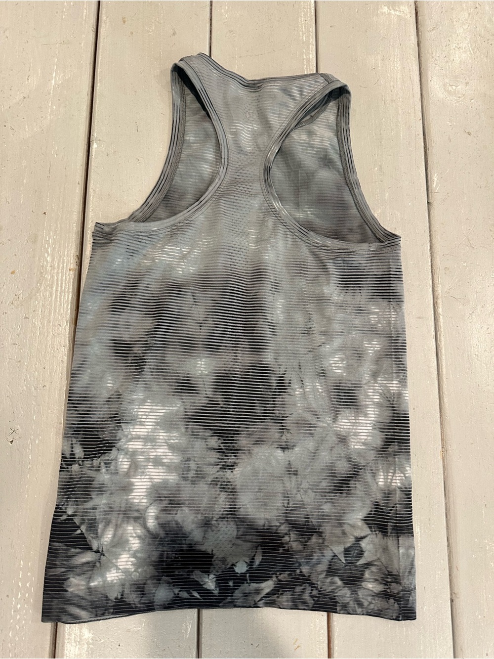 Lululemon Swiftly Tech Tank 2.0 *Wash Shibori Stripe Graphite Grey Sz 6 Perfect!